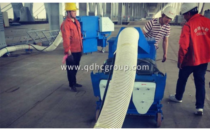 移动式抛丸机在甲板，钢桥面等地面的整理应用